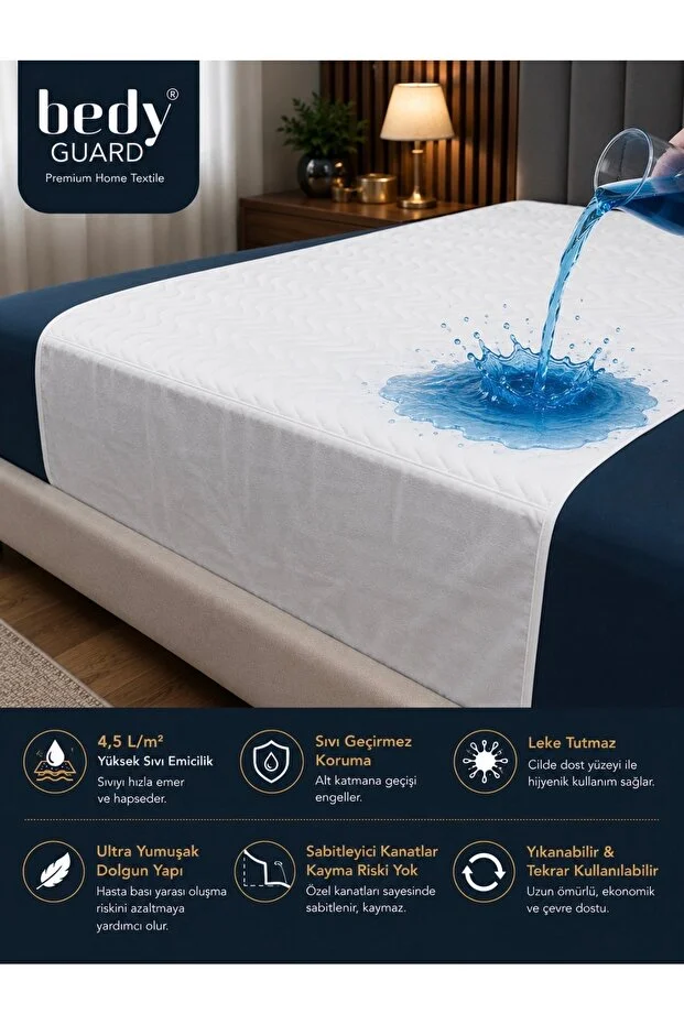Multı Soft Ped 1 Li Hasta Altı, Bebek Altı Emici 5 Katlı Ped Kanatlı 80*90cm Multı Soft Ped 1 Li Hasta Altı, Bebek Altı Emici 5 Katlı Ped Kanatlı 80*90cm